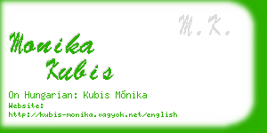 monika kubis business card
